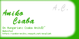 aniko csaba business card